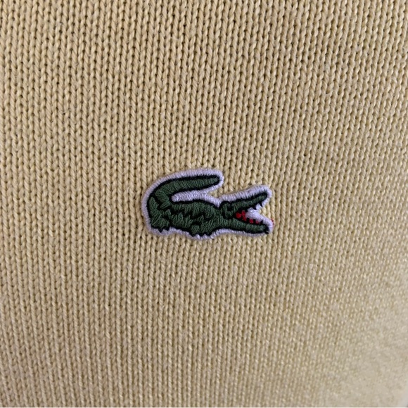 Lacoste Men’s Yellow Half Zipper Sweater Medium - Picture 2 of 8